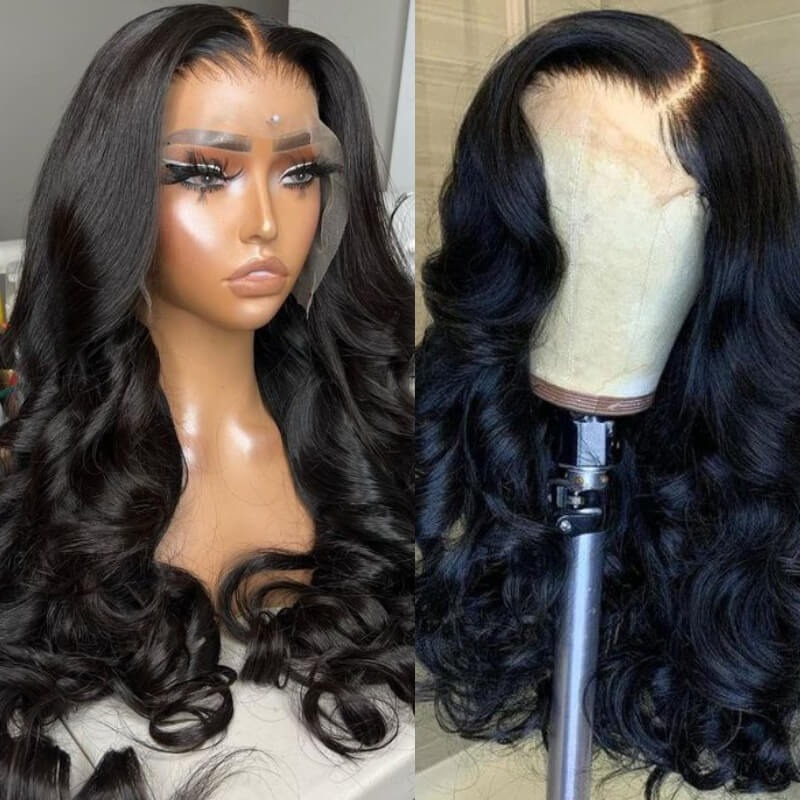Skin Melt 13x6 HD Front Lace Wig Body Wave Perfect Hairline Bleached Knots