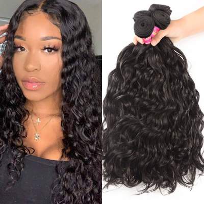 3 Bundles Virgin Hair Natural Wave Hairpieces Hair Weave Extensions