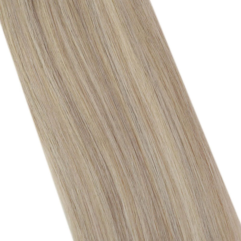 Ash Blonde PU Seamless Clip In Remy Human Hair Extensions (#P18/613)