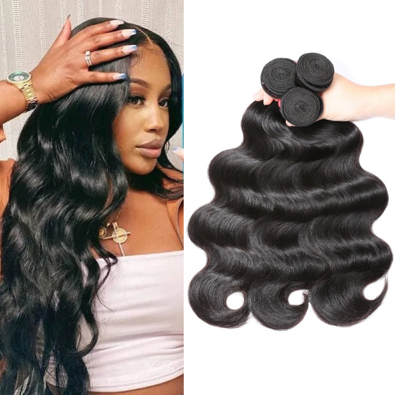 I migliori capelli vergini brasiliani dell'onda del corpo 3 fasci di capelli umani