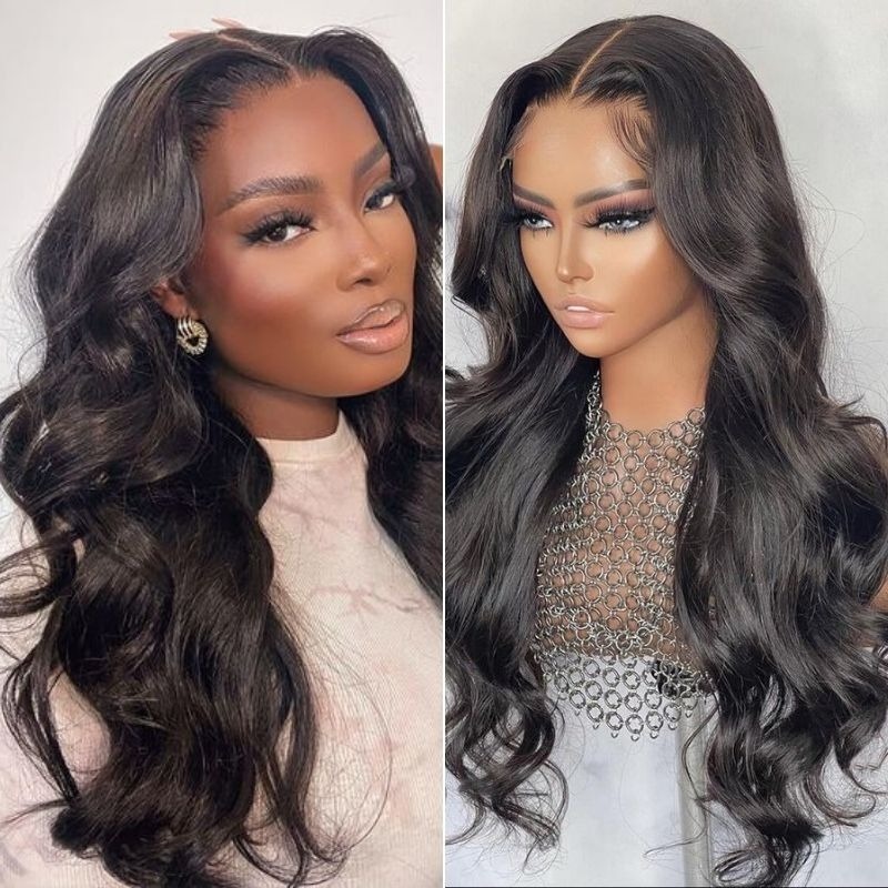 Boc 4x4 Transparent Lace Closure Wig Body Wave Glueless Human Hair Wigs