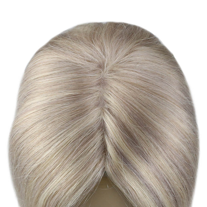 Clip In Mono Topper Hairpieces Human Hair 5