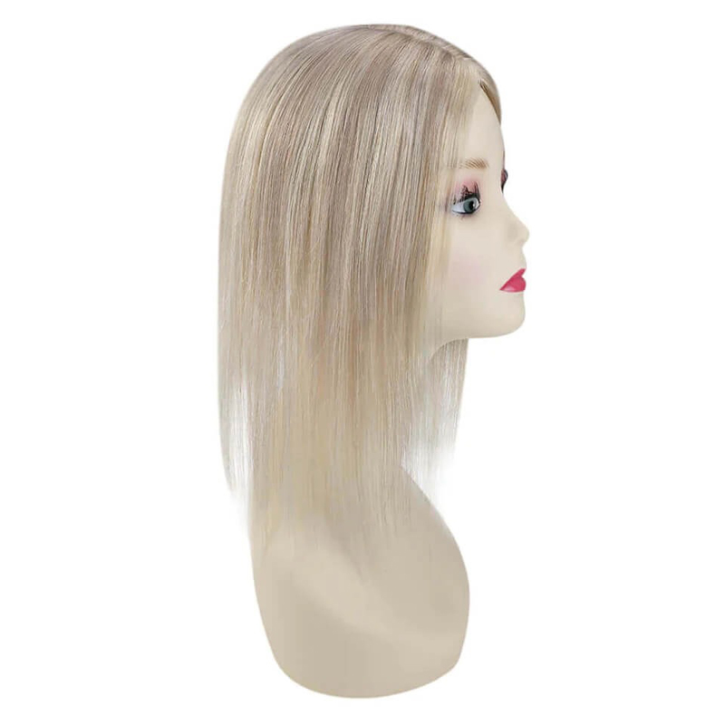 Clip In Mono Topper Hairpieces Human Hair 5