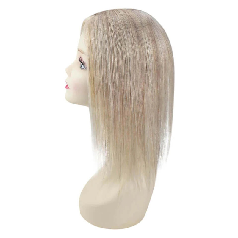 Clip In Mono Topper Hairpieces Human Hair 5