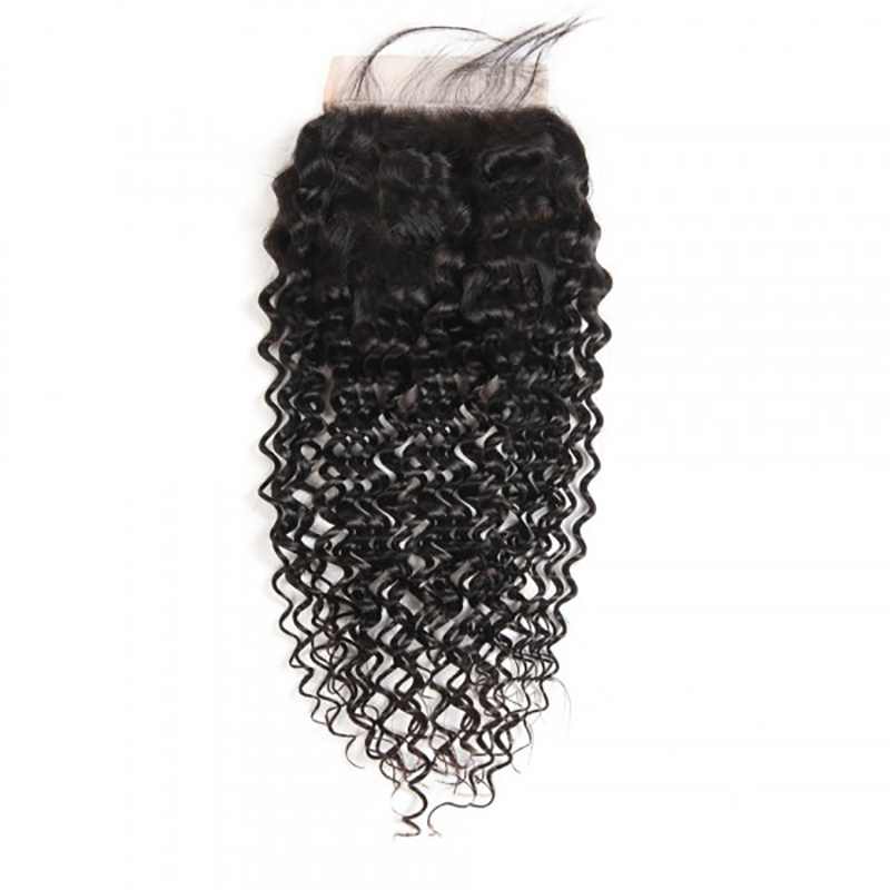 Jerry Curly Human Hair Lace Closure 6x6 Inch Unprocessed With Baby Hair