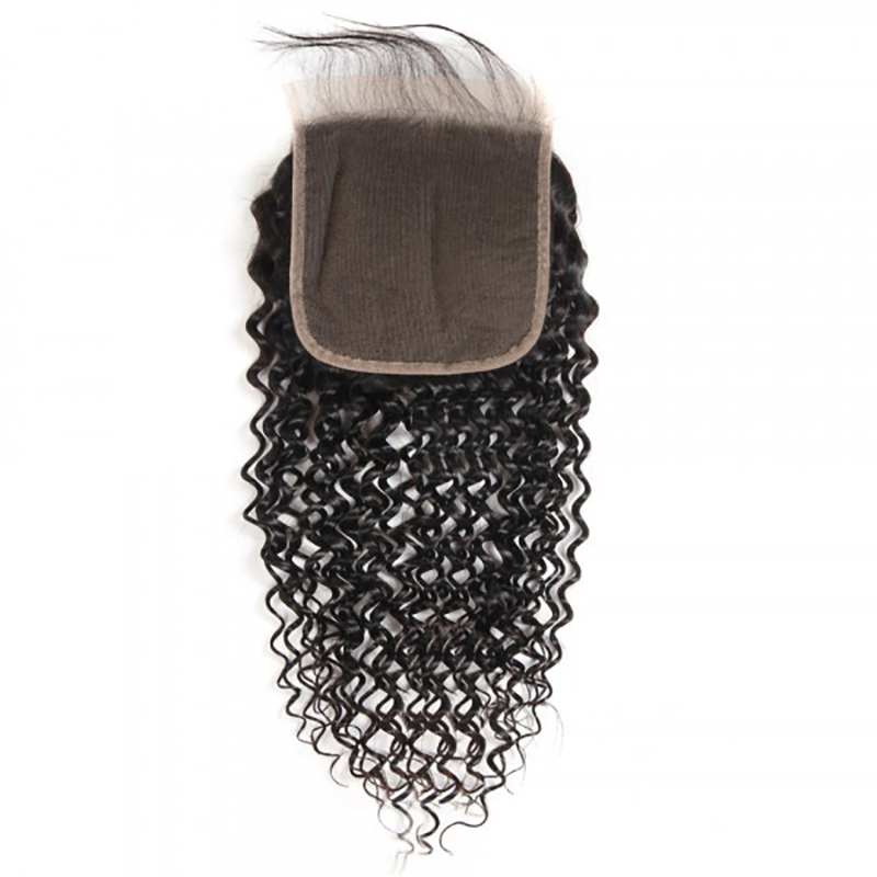 Jerry Curly Human Hair Lace Closure 6x6 Inch Unprocessed With Baby Hair