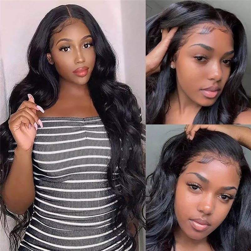 Top Quality Body Wave Virgin Hair Weave 3 Bundles With 13x4 Lace Frontal