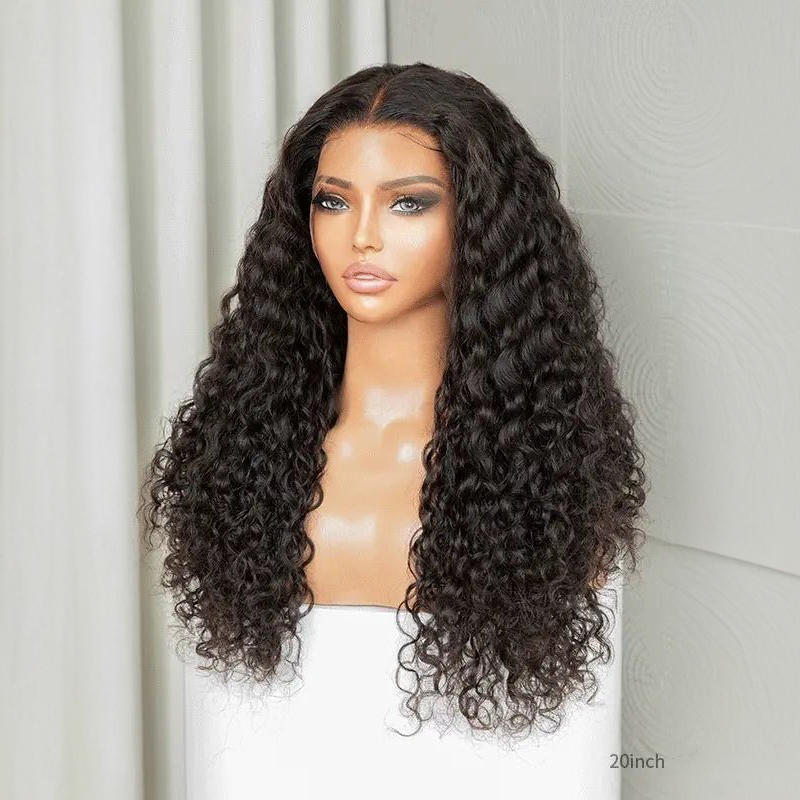 Water Wave 13x4 Frontal HD Lace Free Part Long Wig 100% Human Hair