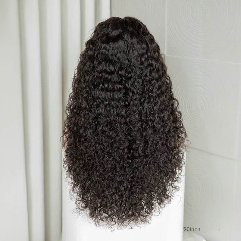 Water Wave 13x4 Frontal HD Lace Free Part Long Wig 100% Human Hair